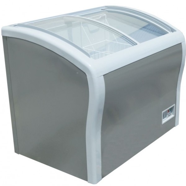 12/24/220V Derin Dondurucu Teşhir Tipi 260Lt - Yana Sürgülü Cam Kapak