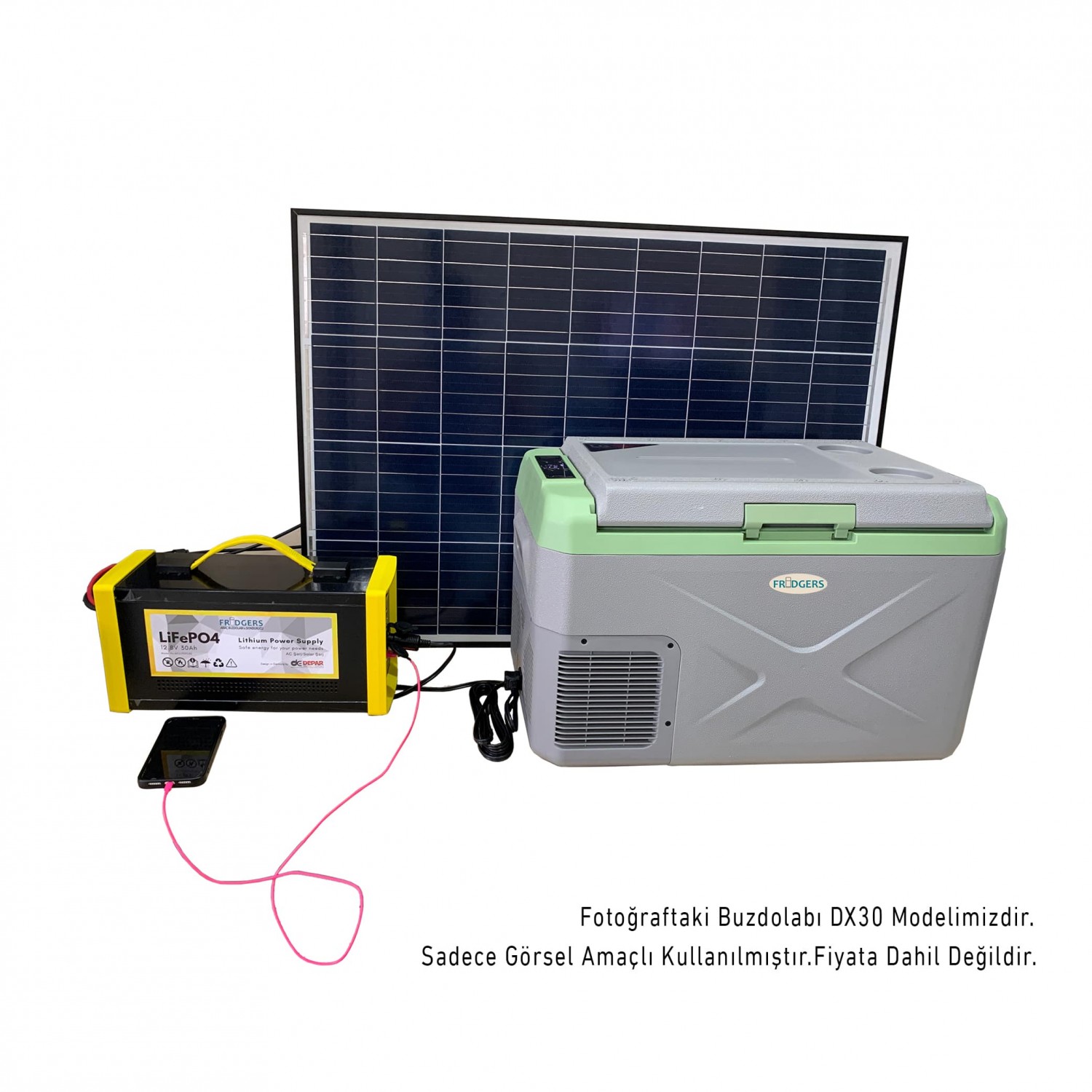 Fridgers Car Refrigerator Solar Power Supply 12.8V 36Ah Lithium Battery POWERPORT36-55