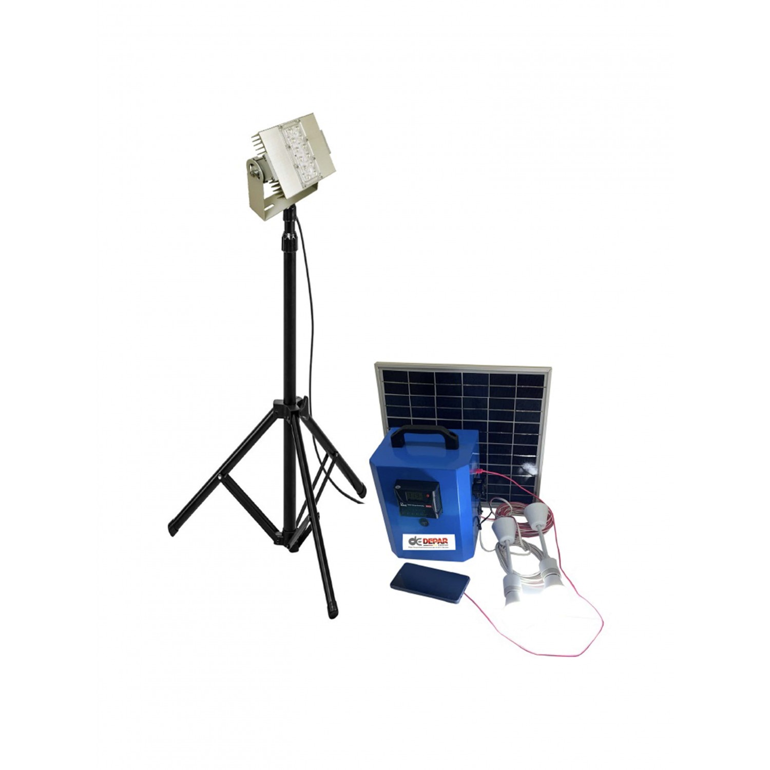 Solar Tripod Series Camping Picnic Outdoor Lighting Projector Mobile Phone Tablet USD Charge Tent Lighting LED Lamp ST5036